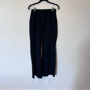 Known Supply Women’s Black Pull On Wide-Leg Pants Size XS Stretch Organic Cotton